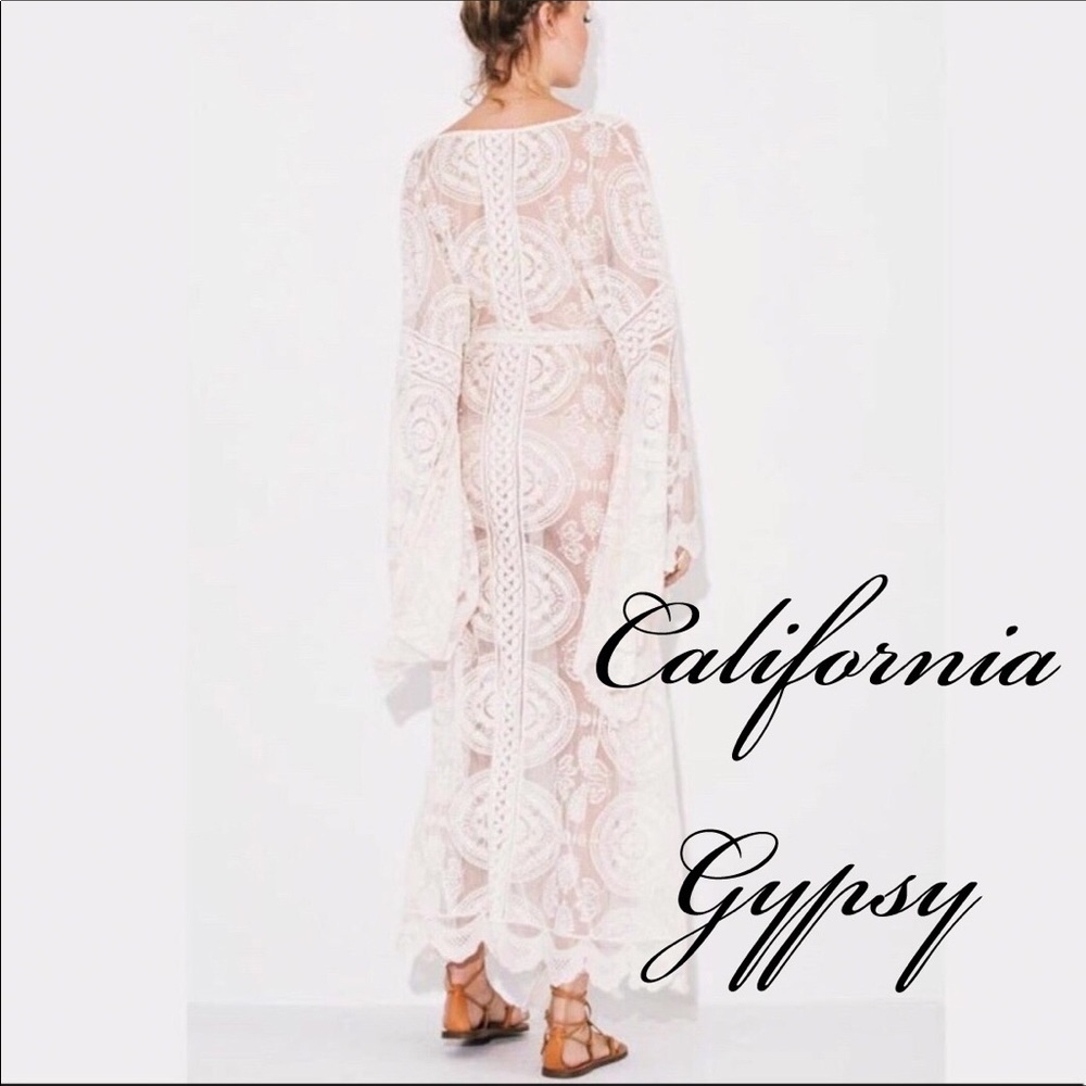 Boho Lace Kimono Duster Coverup - Picture 16 of 16